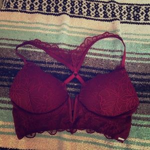 Red Lace PINK Push-up Bralette
